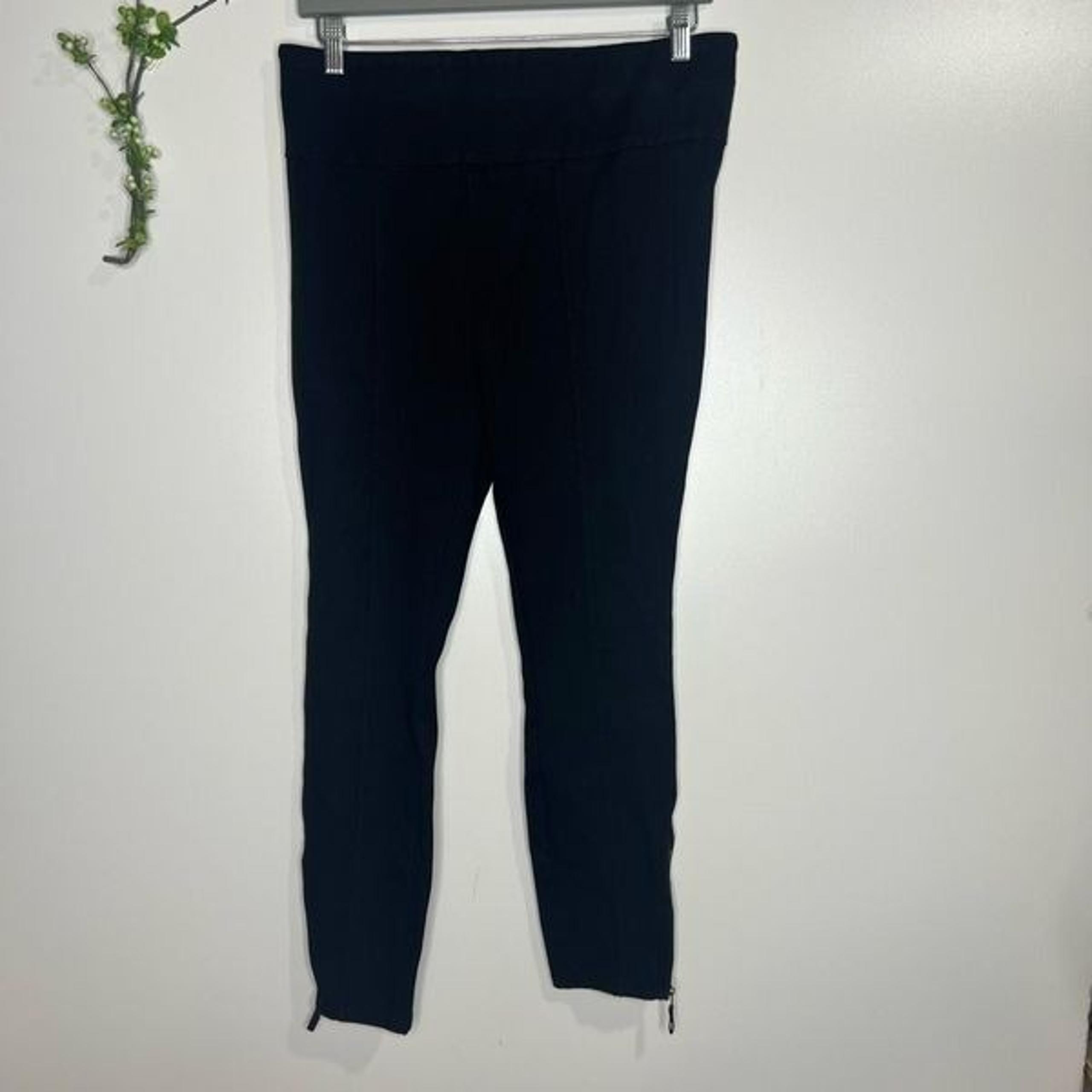 Anthropologie Pilcro & The Letterpress Black High-Rise Denim Legging Sz 31 Zip A