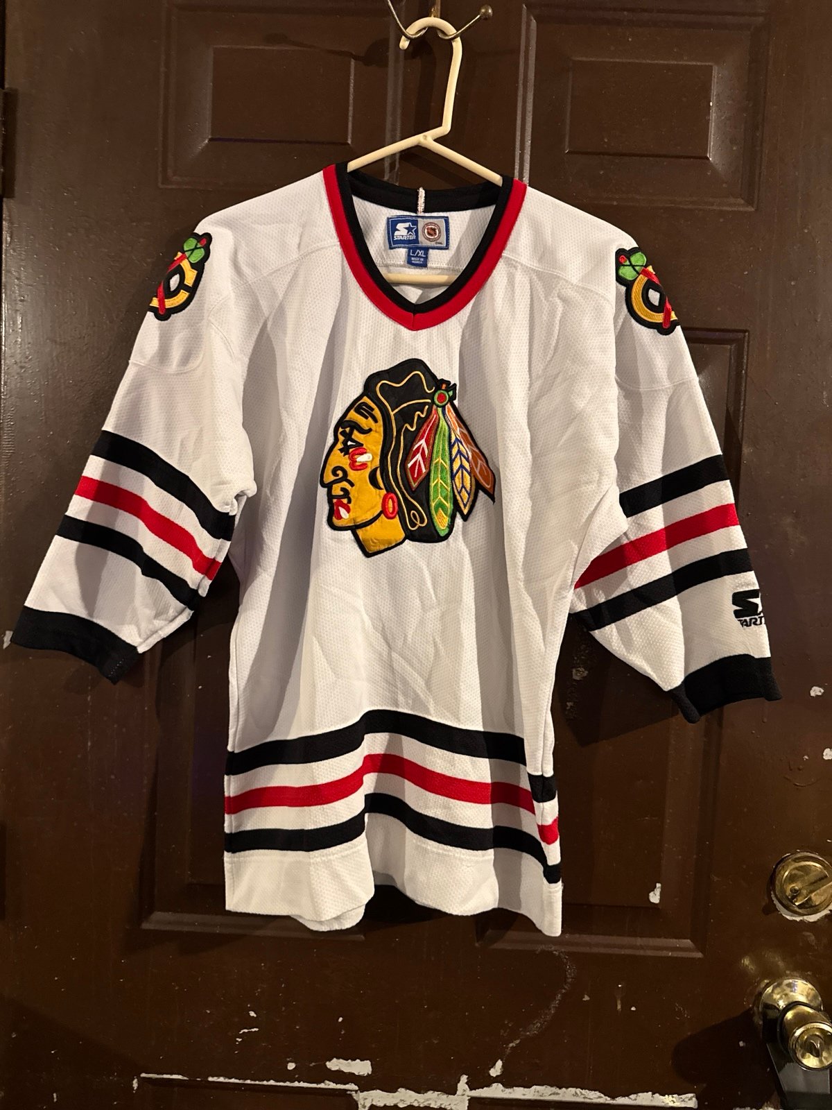NHL Starter Western Youth Sz L/XL Chicago Blackhawks Sewn