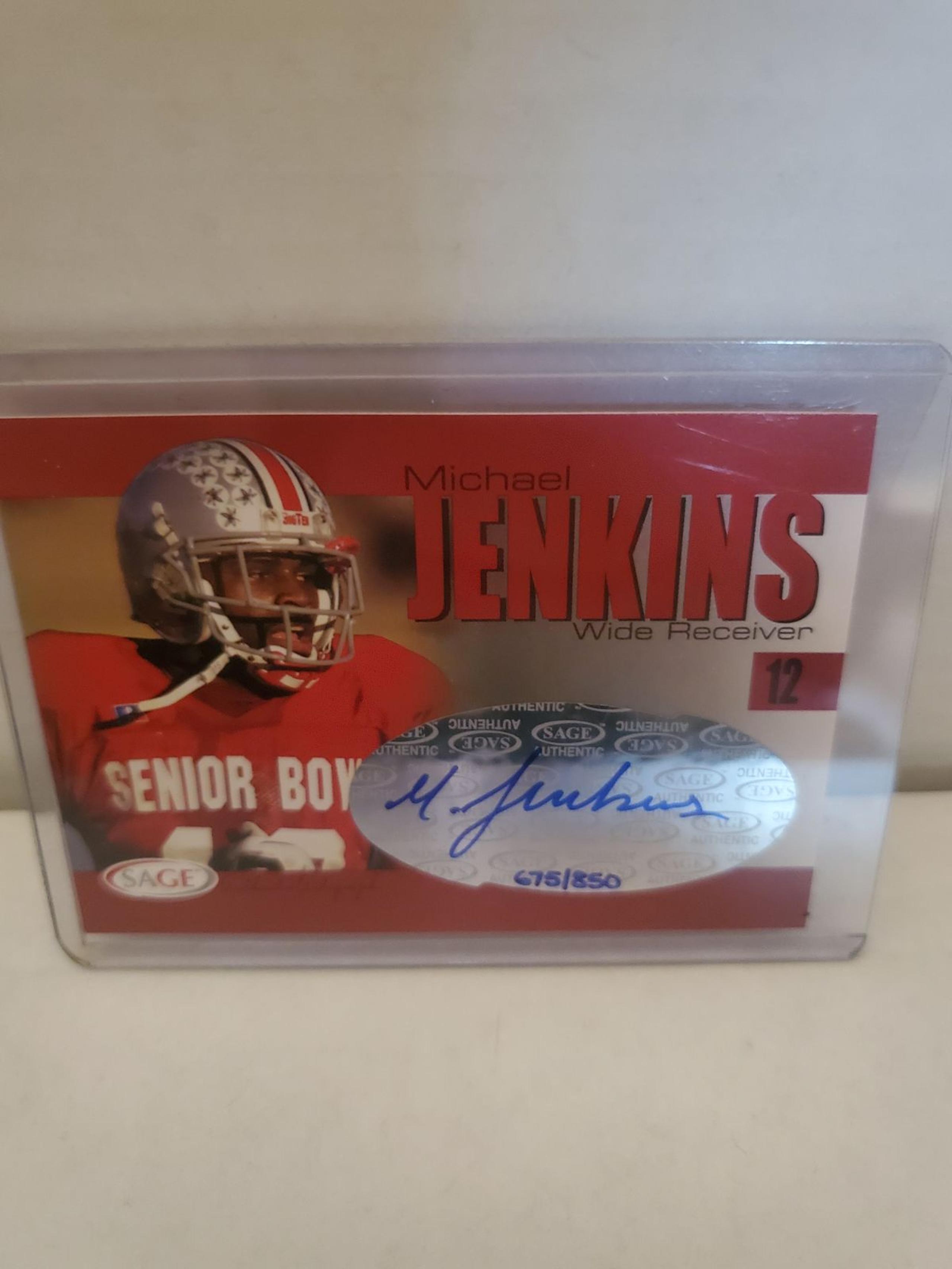 Michael Jenkins autographed rookie card