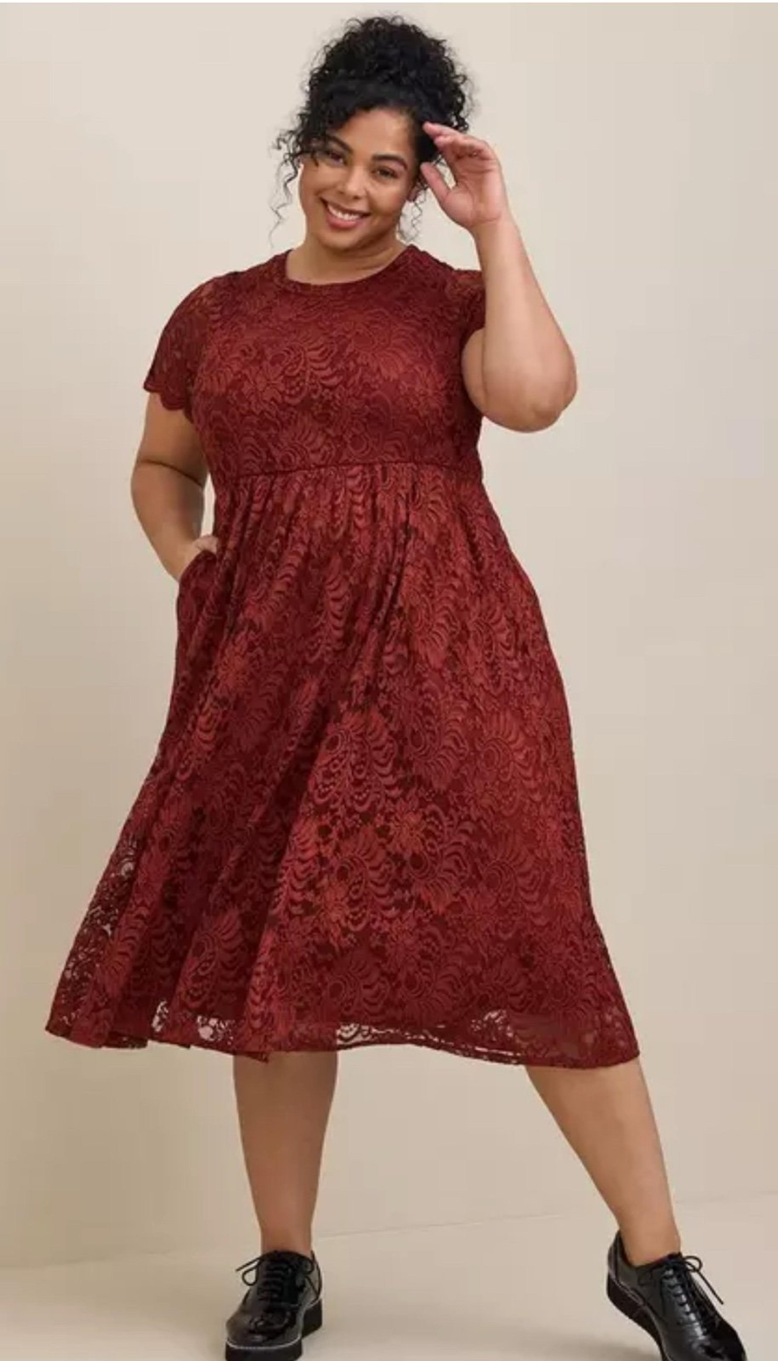 Midi Lace Fit And Flare Dress TORRID