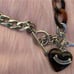 Juicy Couture Y2K Tortoiseshell & Silver-tone Puffy Heart Starter Vintage Charm