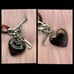 Juicy Couture Y2K Tortoiseshell & Silver-tone Puffy Heart Starter Vintage Charm