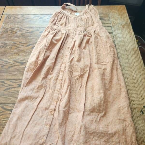 esby belle dress in orange/brown sz XS