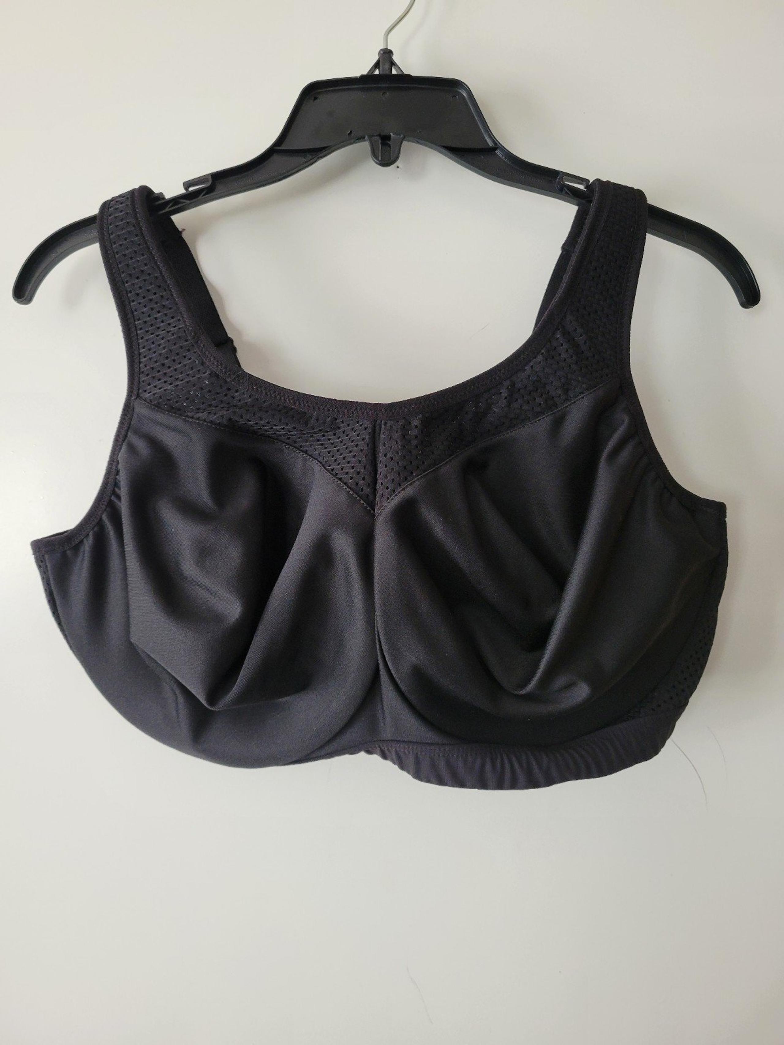 Glamorise Sport Women's Black Strong bra sz 42DD.