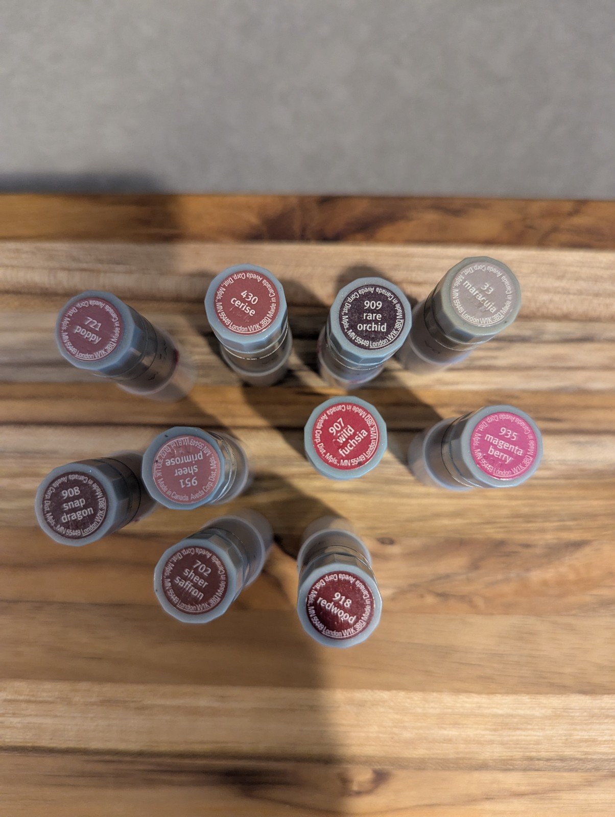 Lot of 10 Aveda Nourish-mint lipstick