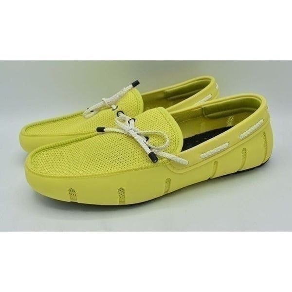 SWIMS Mens Size 15 Braided Lace Citron Loafer Shoes