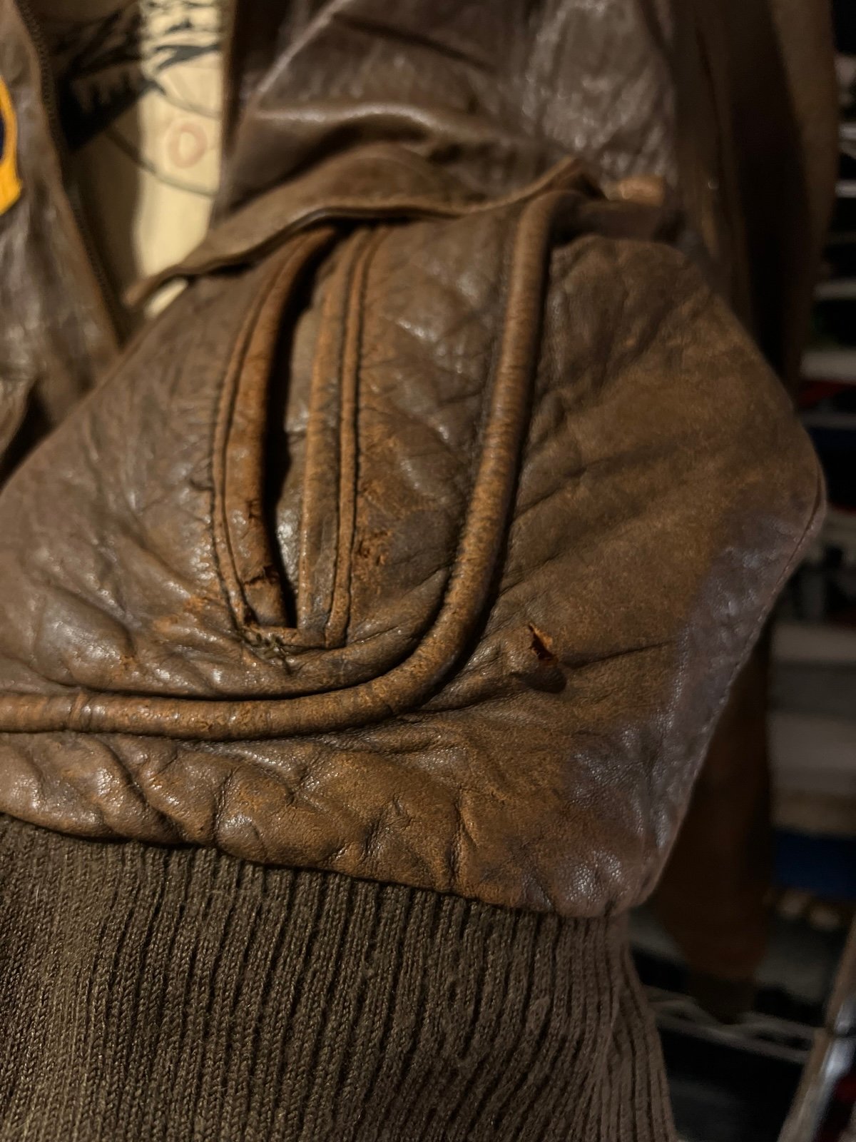 Vintage members only leather jacket