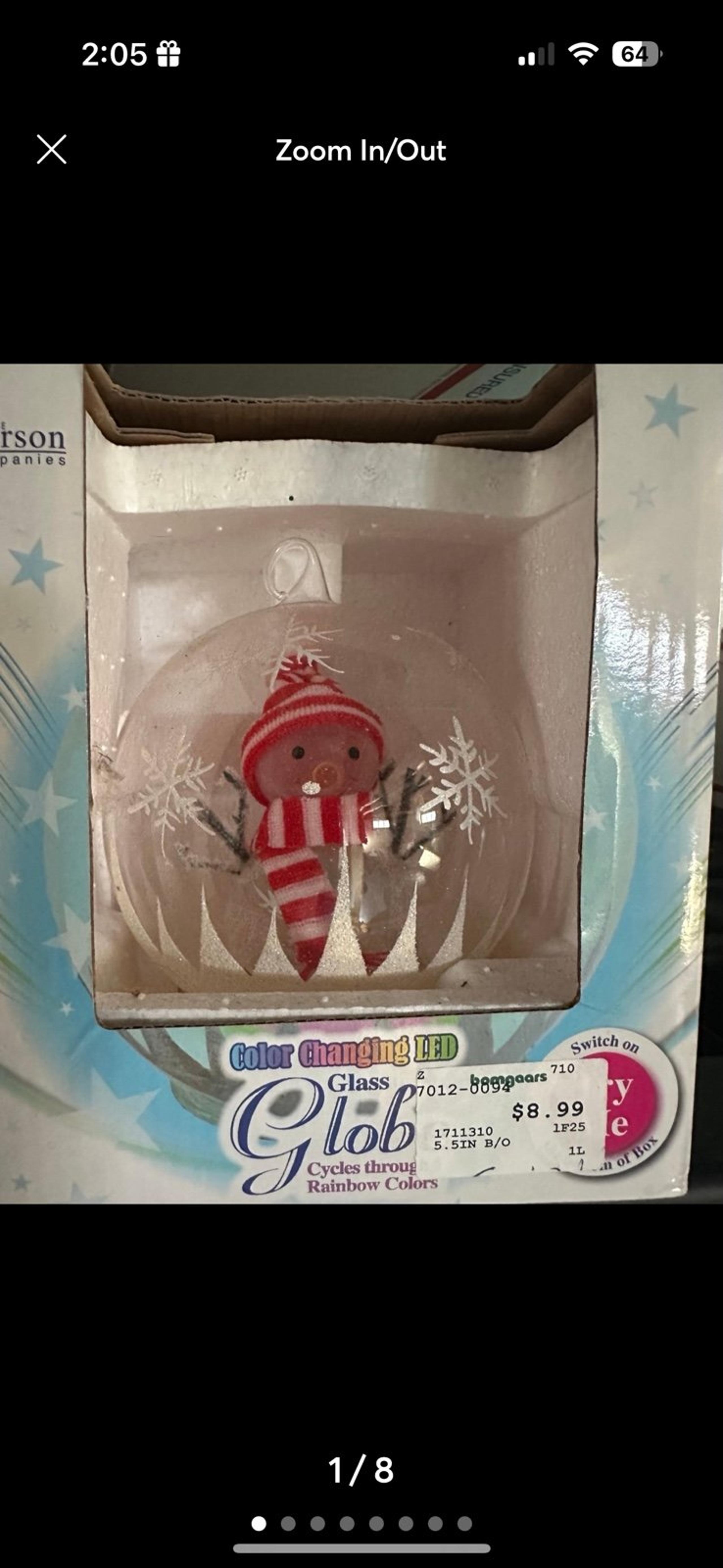 Bundle of 2 Gerson Color Changing LED Glass Globe NWT red/white blue/white