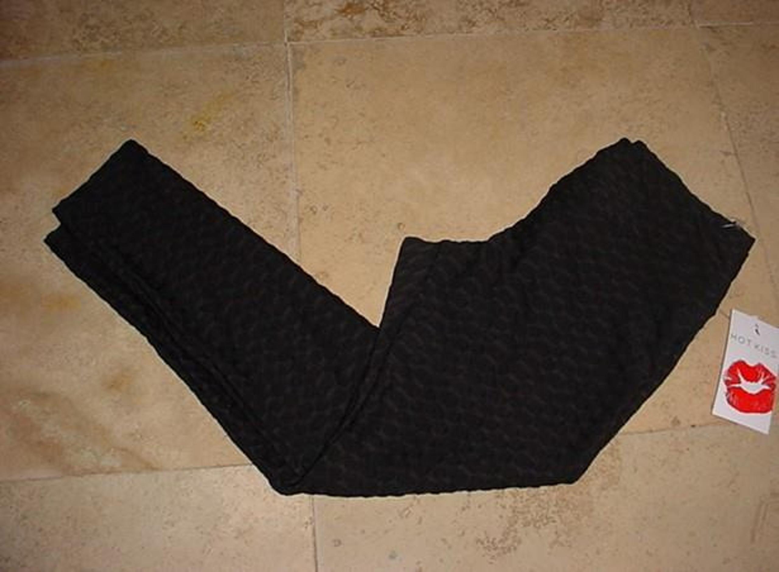 HOT KISS HIGH WAIST WOMENS SCRUNCH TIK TOK BOOTY LEGGINGS BLACK SZ XL