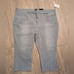NEW NYDJ Jeans Womens Plus 28 4X Capri Back Petal Hem Gray Grey Crop NWT