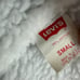 Vintage 1980's Levi's Shearling Denim Vest Made in USA Size Small Sherpa lined