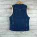 Vintage 1980's Levi's Shearling Denim Vest Made in USA Size Small Sherpa lined
