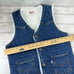 Vintage 1980's Levi's Shearling Denim Vest Made in USA Size Small Sherpa lined