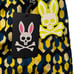 Psycho Bunny Everett Blue & Yellow Graphic Print Swim Trunks Size 1XLT NEW