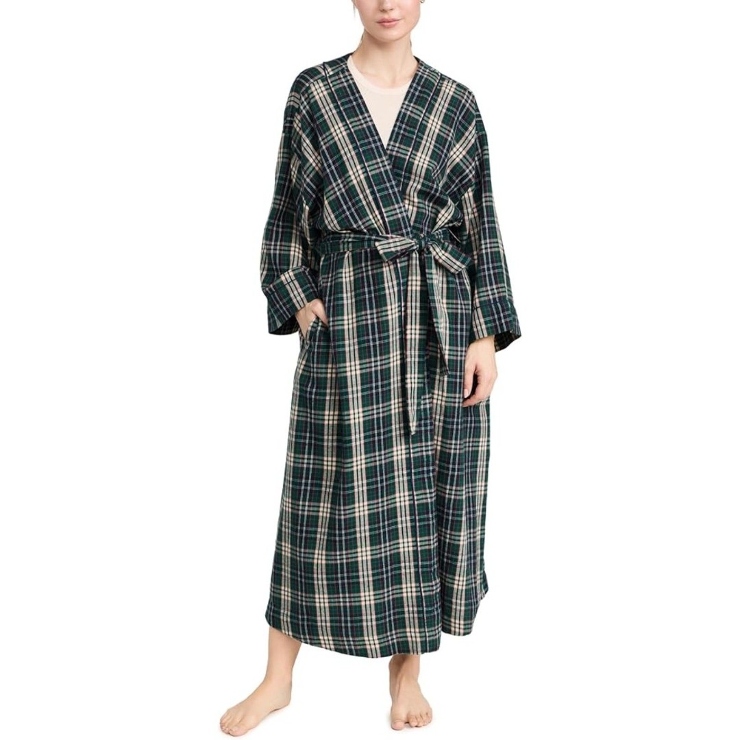 The Great. Sleep Women's The Robe - Green Plaid 2/3