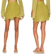 NWT Savannah Morrow Salsa Mini Skirt Agave Green Size Small
