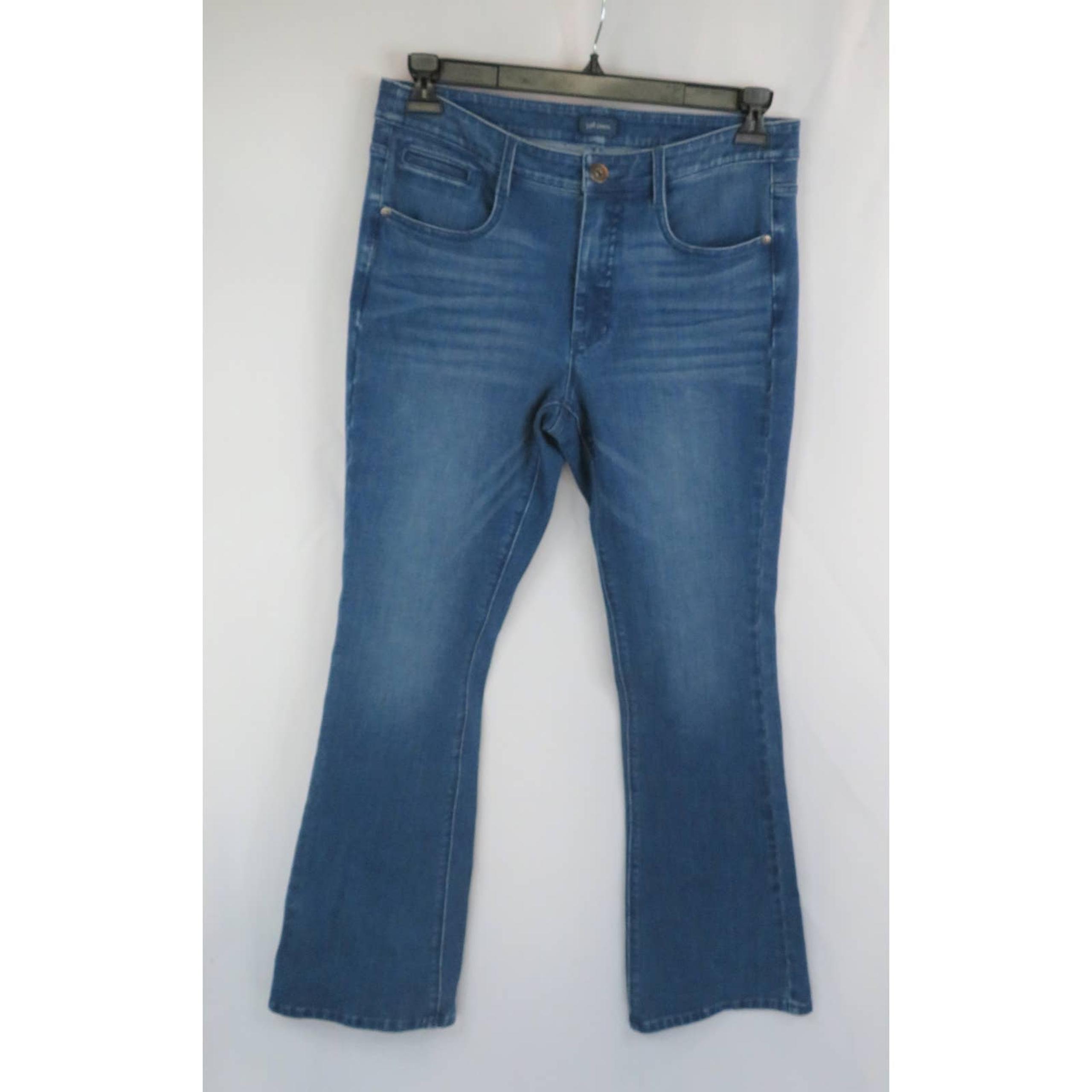 New J. JILL Stretch Denim Mid Rise Flare Jeans Women's Sz 8 Waist 33"