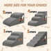Dog Stairs Ramp for Beds Couches, Extra Wide Pet Steps Grey