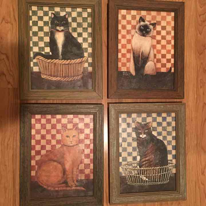 Cat prints - 4 total in set