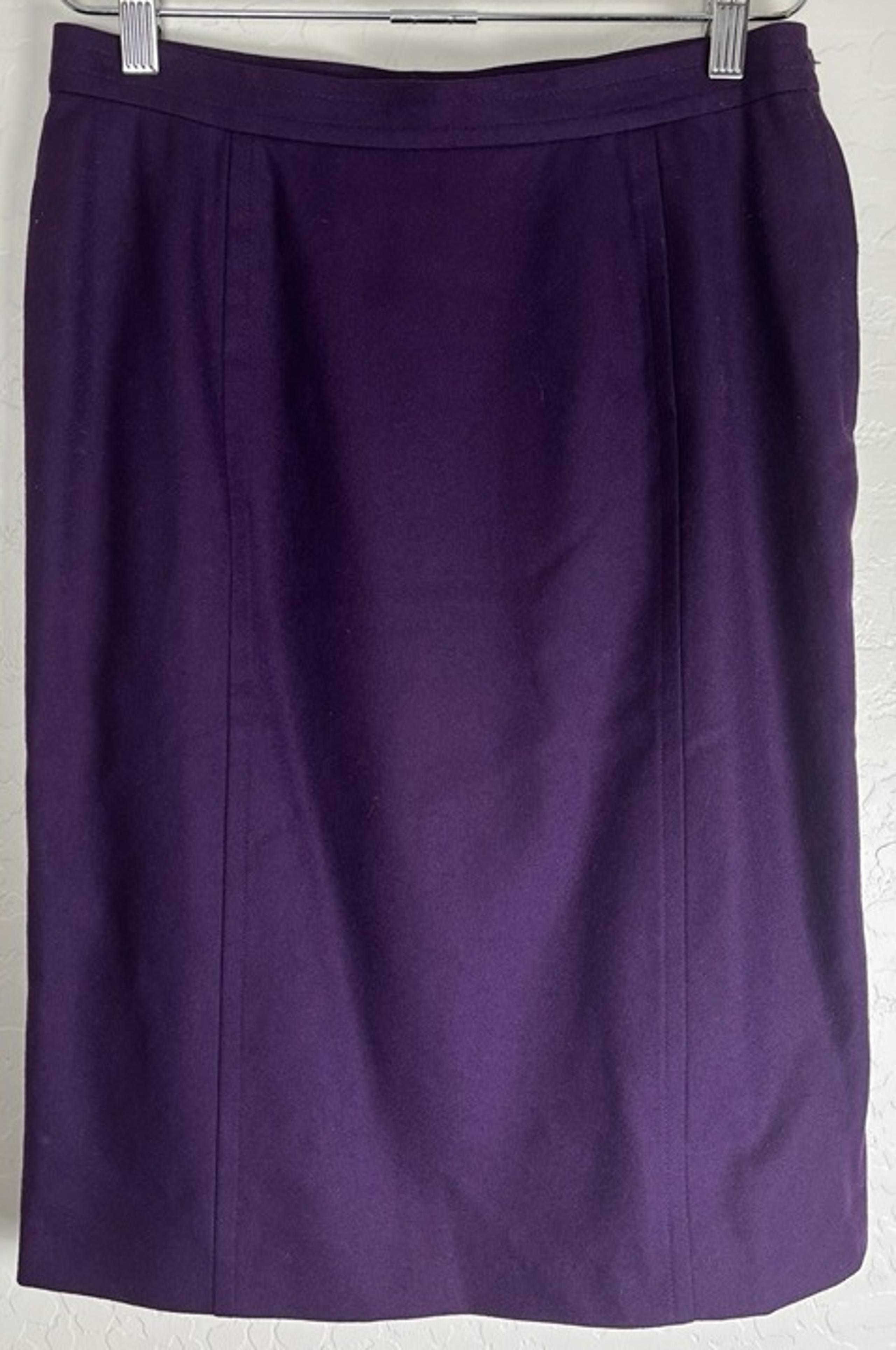 Pendleton 100% Virgin Wool A-Line Skirt Office Academia USA S Purple 1394