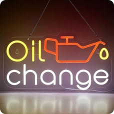 Oil Change Sign LED NEON Wall Decor Light Garage,,Workshop Repair Shop Lighting