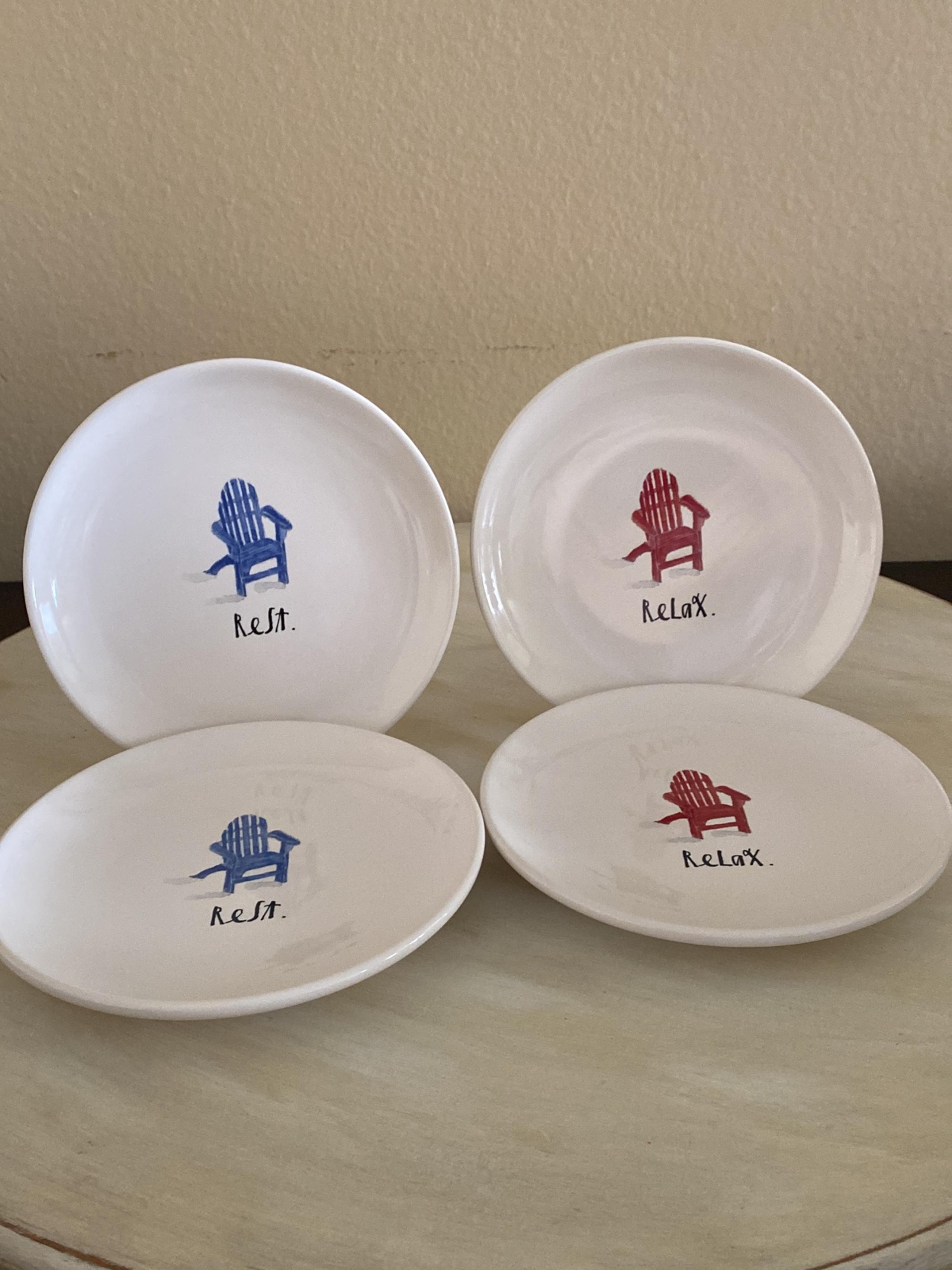 Rae Dunn Rest/Relax Appetizer Plates