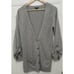 Theory womens medium long cardigan sweater 100% cashmere gray Amaya