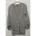 Theory womens medium long cardigan sweater 100% cashmere gray Amaya