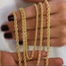 Ice out Bling Cz King Of The World Gold Plated Pendent+24INCH Rope Chain