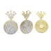 Ice out Bling Cz King Of The World Gold Plated Pendent+24INCH Rope Chain