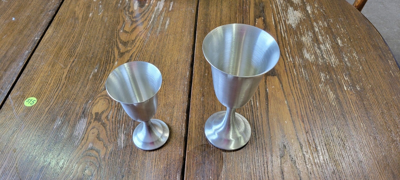 Solid Pewter Water Goblet Set
