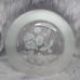 Avon Hummingbird Lead Crystal 7 7/8 Dessert Plates Frosted and Etched Set of 5