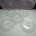 Avon Hummingbird Lead Crystal 7 7/8 Dessert Plates Frosted and Etched Set of 5