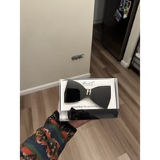Black Velvet Bow Tie and Pocket Square