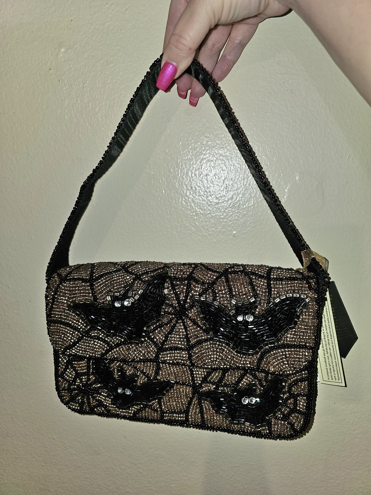 Viral Handmade Beaded Bat Purse