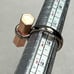 Giles Brother G&B Bar Ring Silver Rose Gold Tone Chunky 7.25