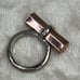 Giles Brother G&B Bar Ring Silver Rose Gold Tone Chunky 7.25