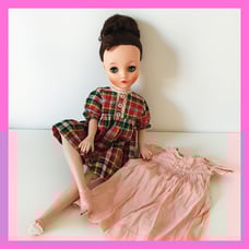 Vintage Uneeda Dollikin Fashion Doll Articulated 18 Close Open Eyes Brown 2s