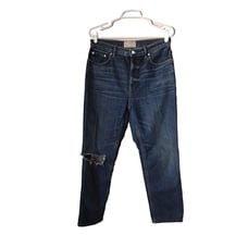 Everlane Jeans 29 Crop Cheeky Button Fly Distressed