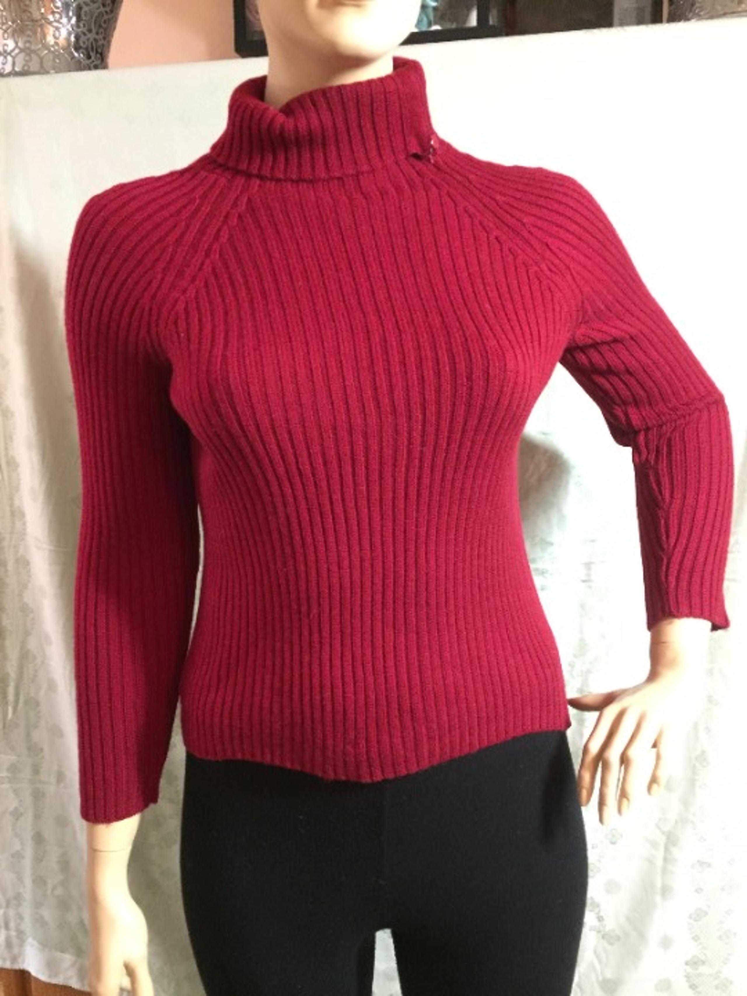 Women's Sweater - XL Red Merino Wool
