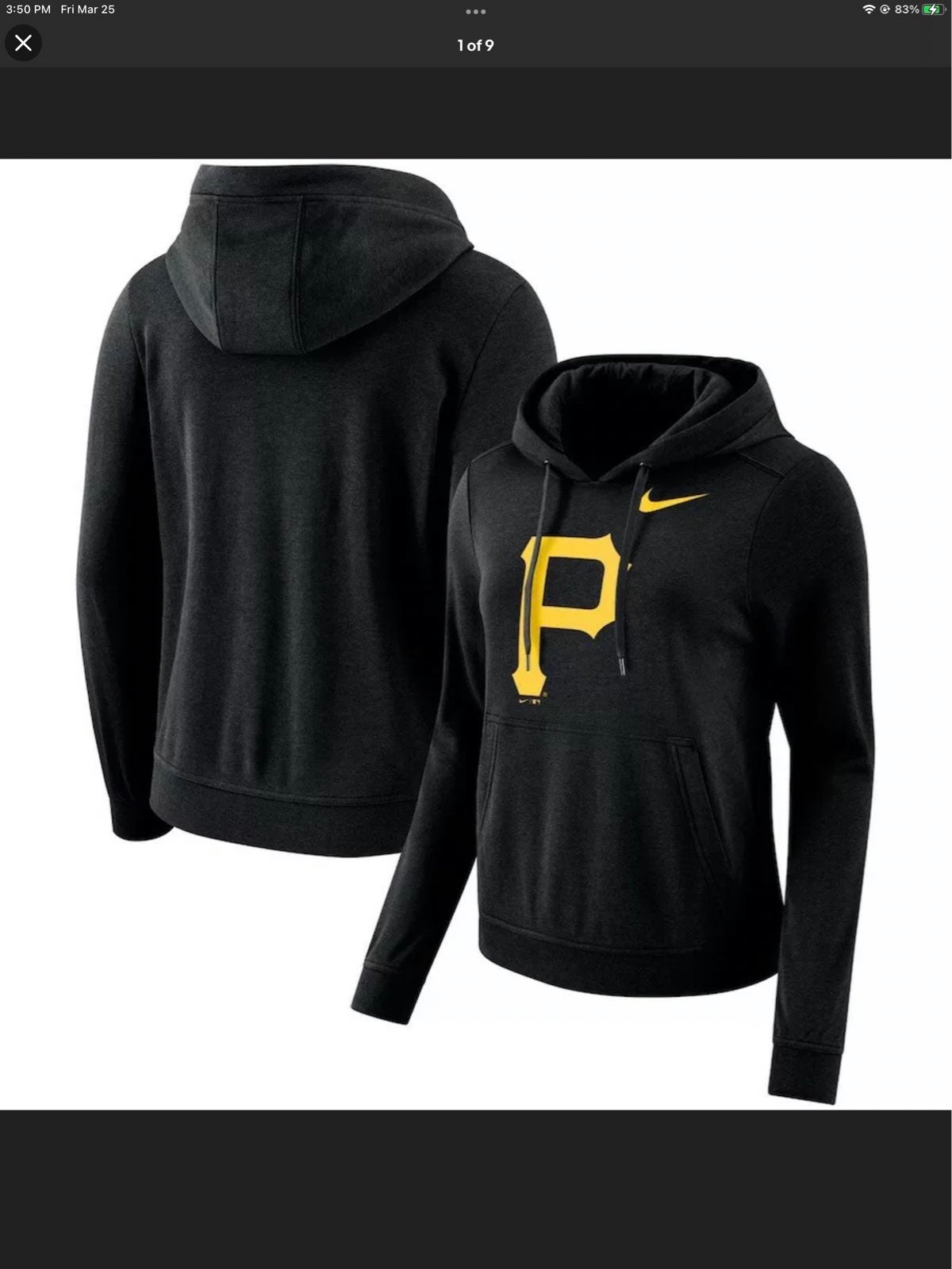 Pittsburgh Pirates MLB Women's Nike L Club Premier Tri-Blend Hoodie 55