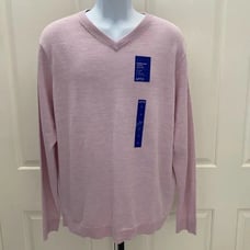 APT. 9 Light Beet Merino Vneck Sweater S
