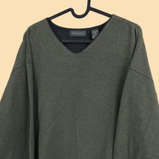 90s green thin knit sweater