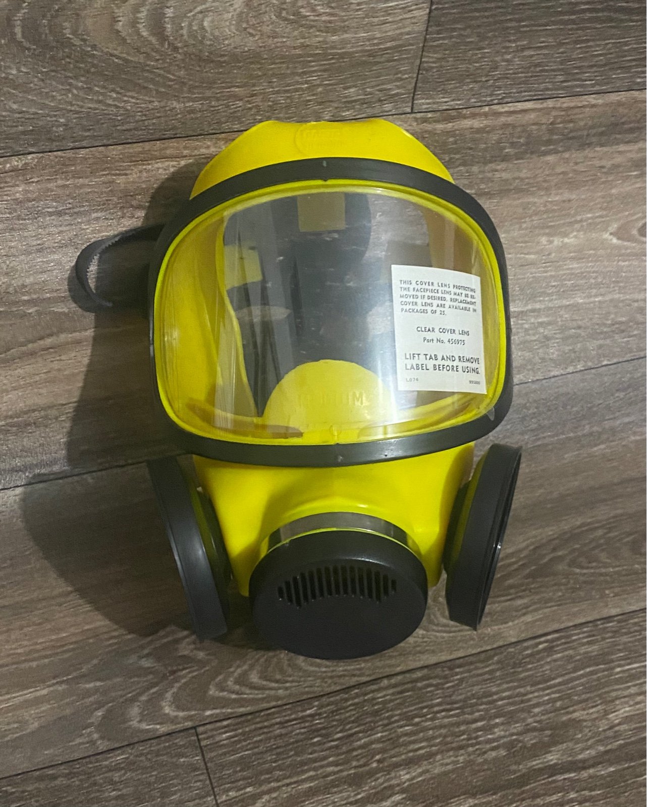 MSA ULTRA TWIN FULL FACE PIECE RESPIRATOR GAS MASK YELLOW SILICONE