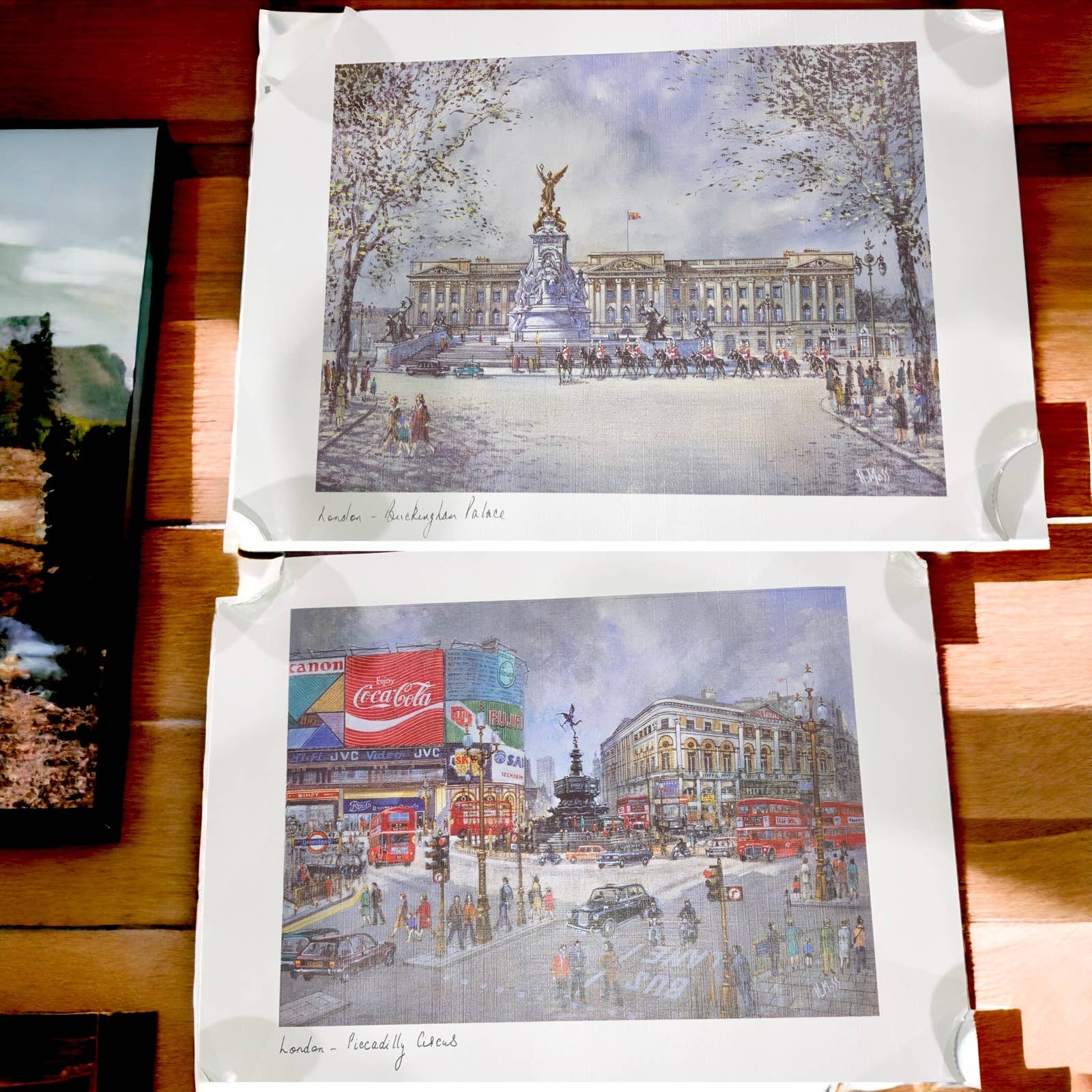 Two London Art Drawing Prints on Art Paper Vintage! Unused!