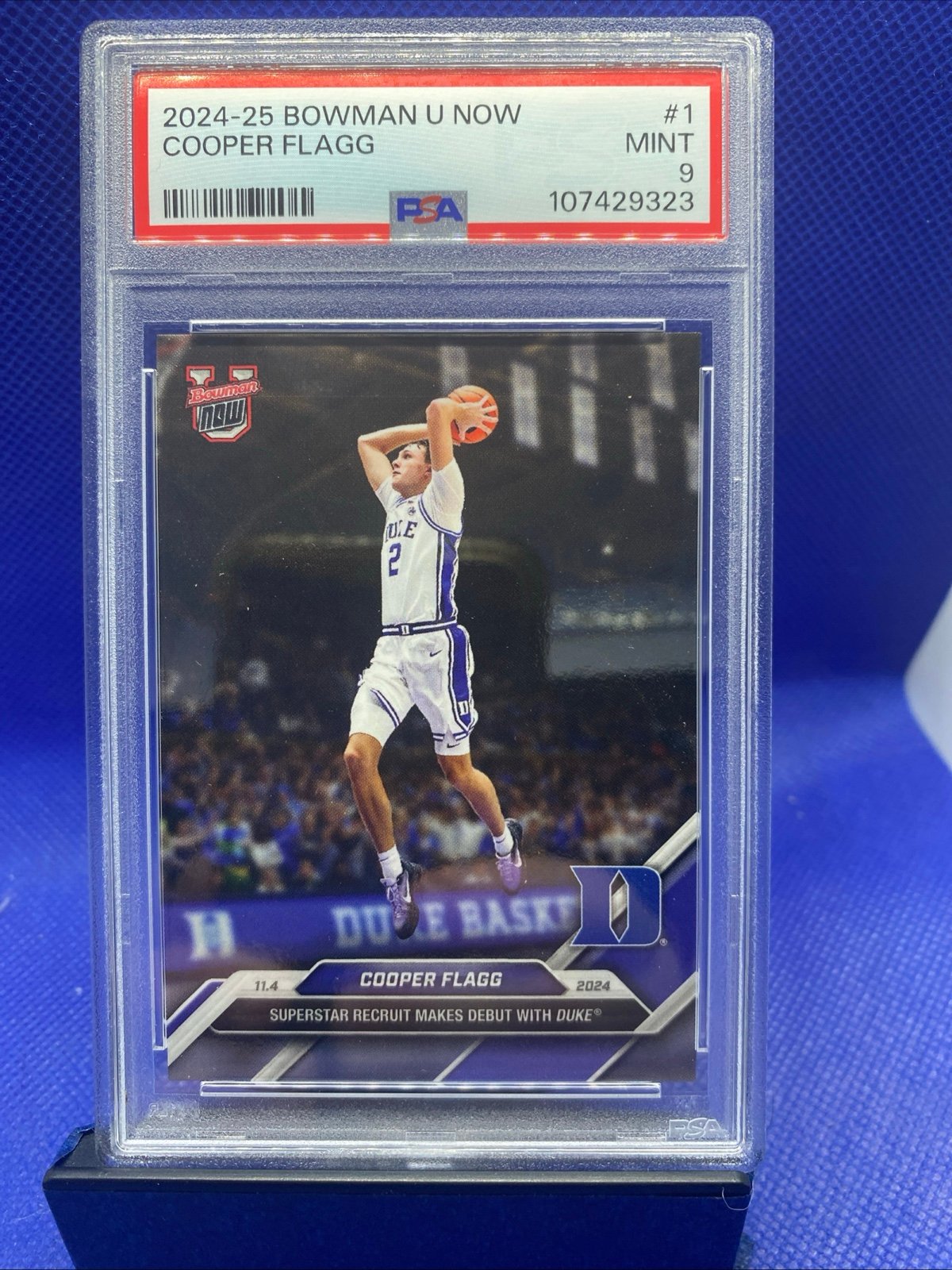 2024-25 Bowman U Now Cooper Flagg #1 /32526 PSA 9 Rookie Mavericks