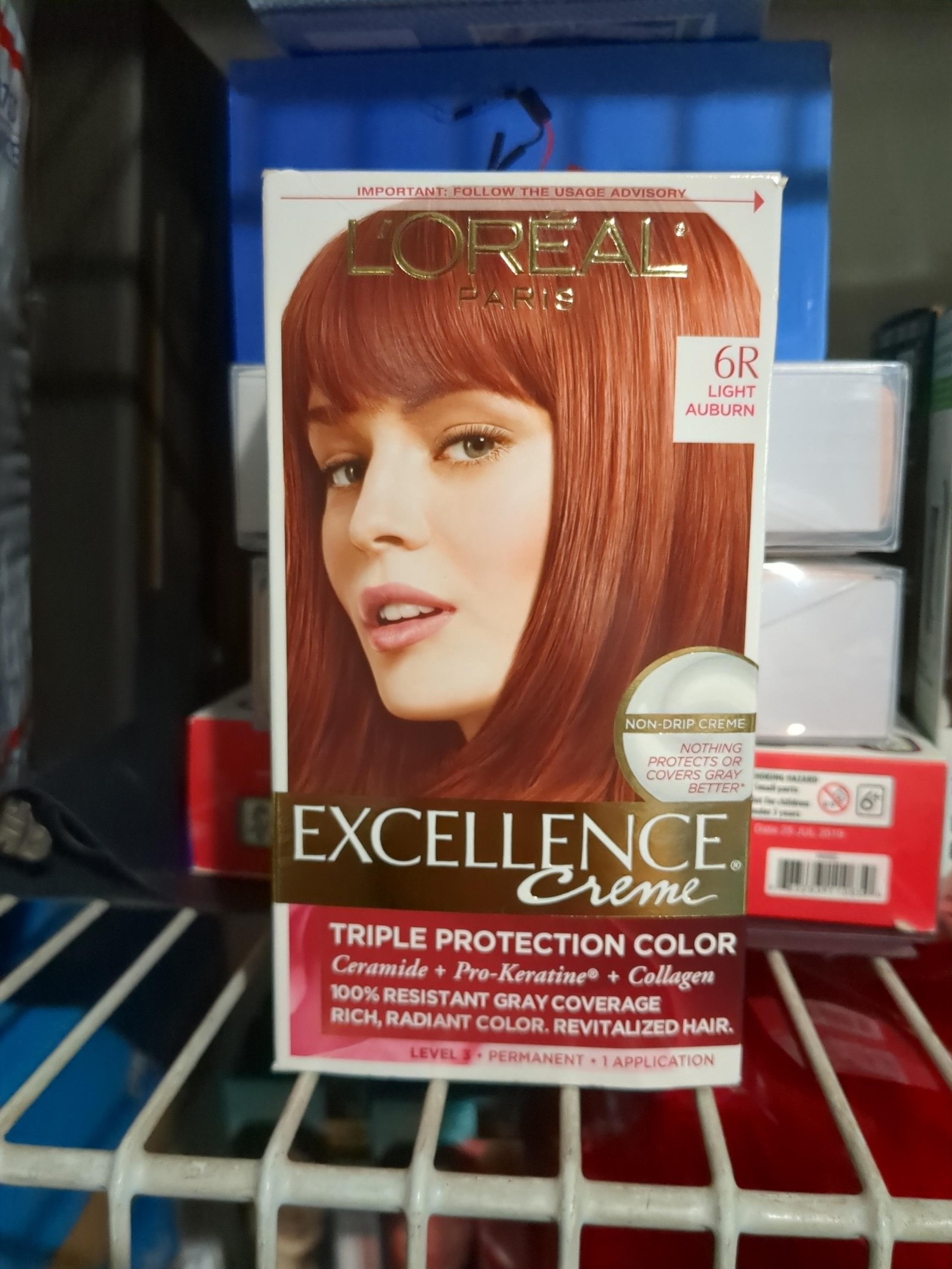 L'Oreal Paris excellence creme hair color light auburn