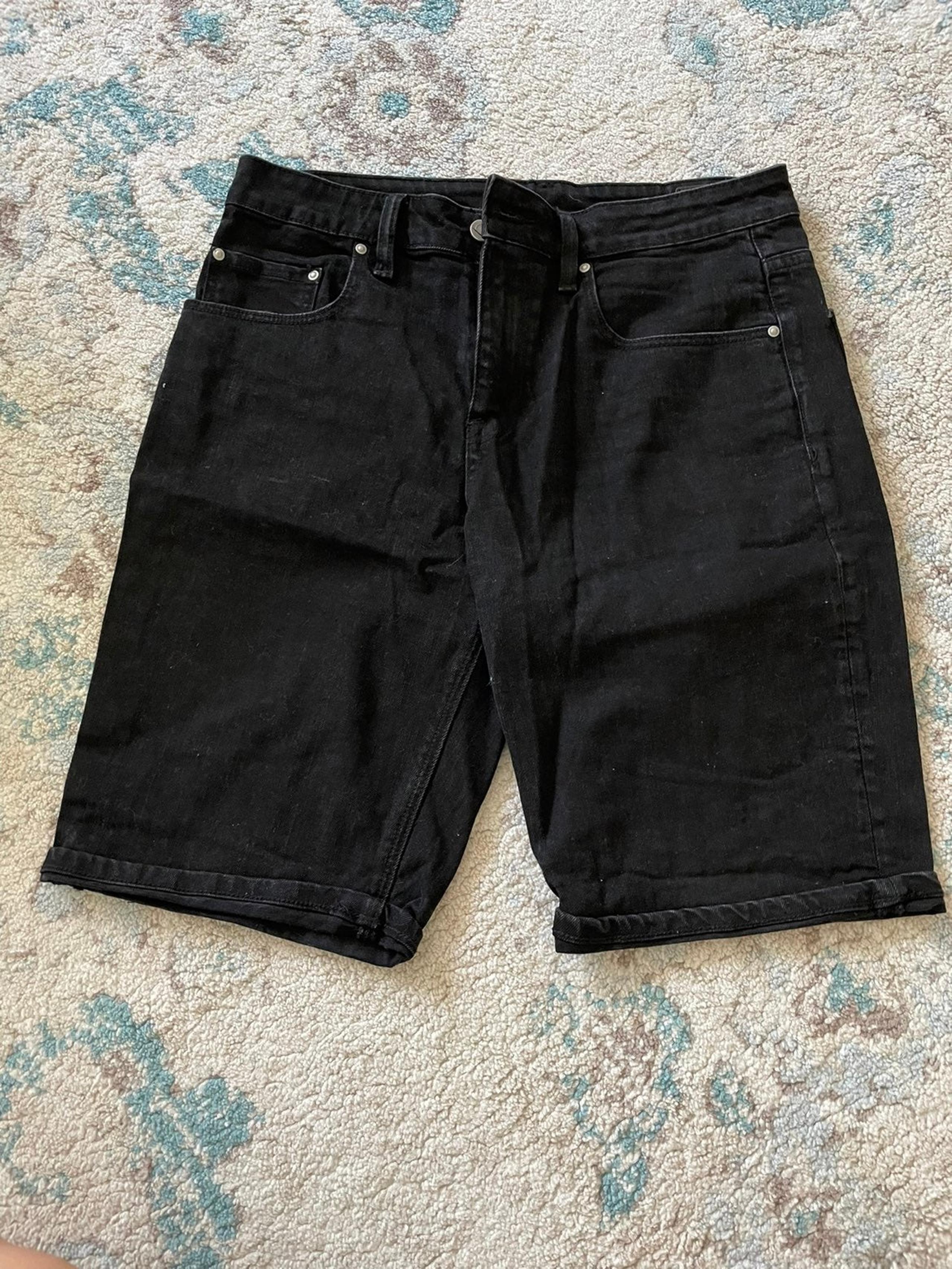 Asos Black Denim Shorts - tall