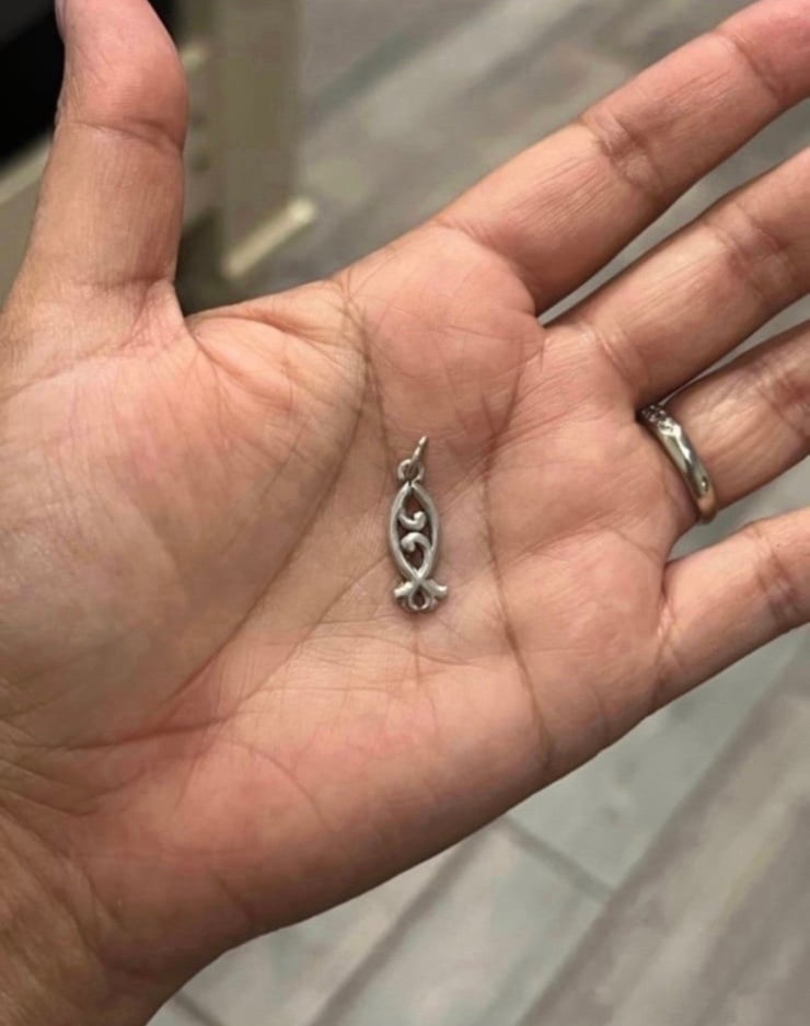 Retired Vintage James Avery Sterling Scrolled Ichthus Fish Charm
