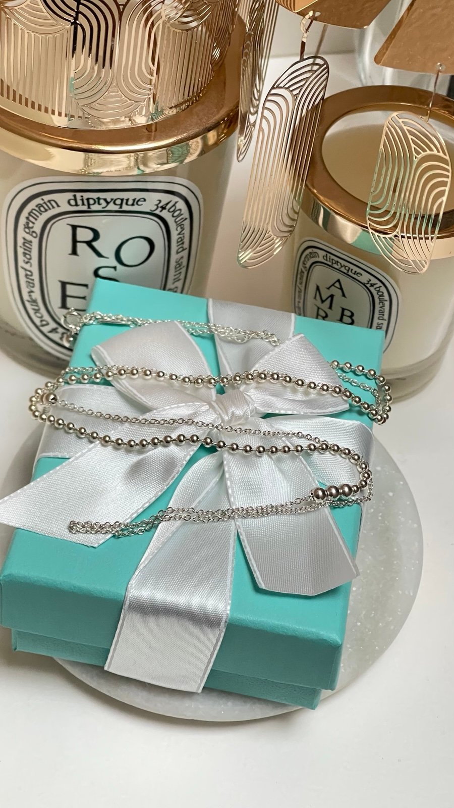 Tiffany & Co. Return To Tiffany Beaded Necklace in Sterling Silver NEW 375